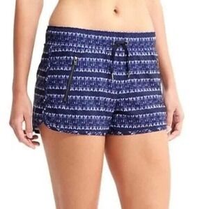Athleta Sway Blue and White Ikat Shorts Sz XS